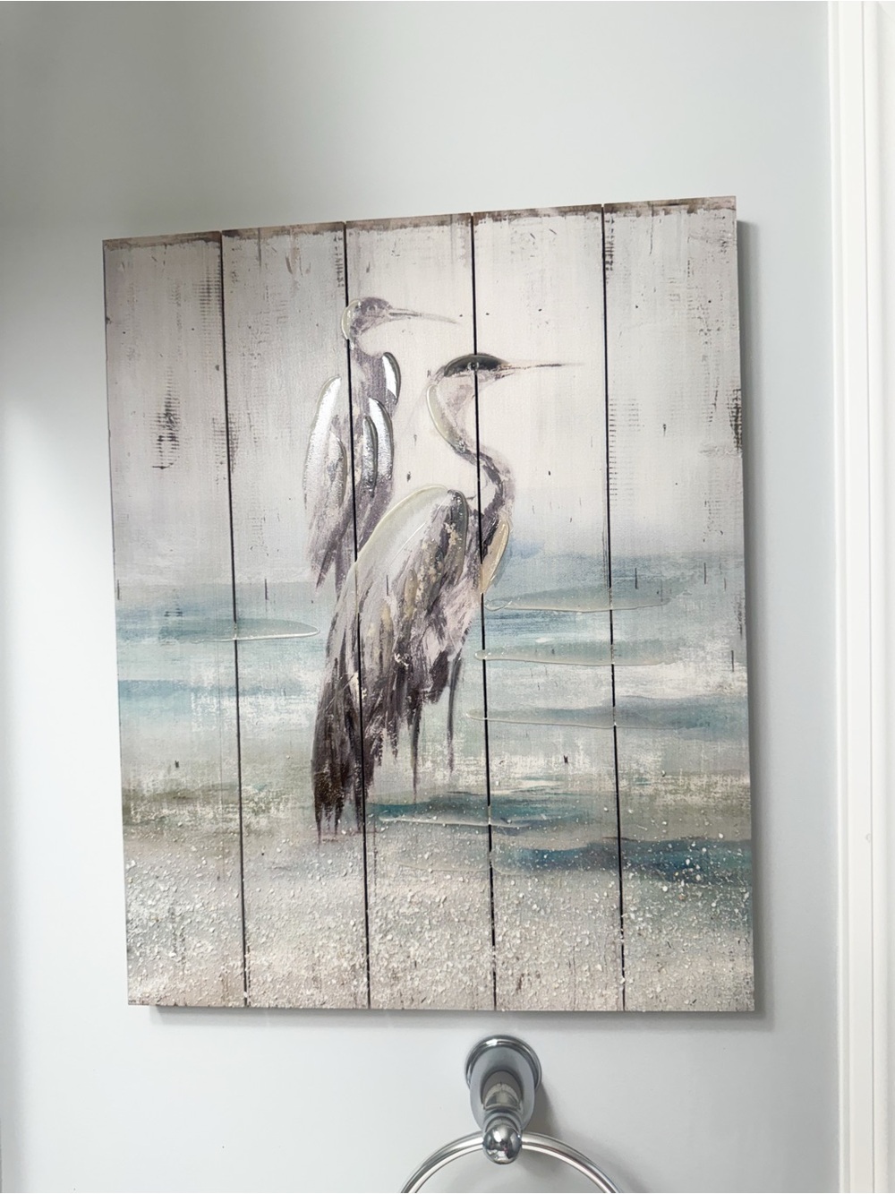 Hobby Lobby Coastal Herons Wall Art – Blue, Gray and White